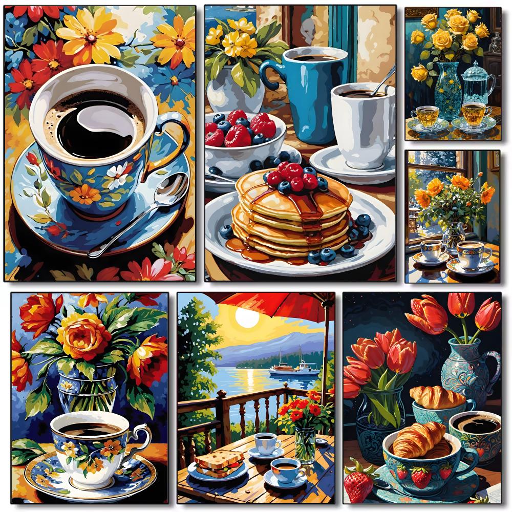 Coffee Tea Poster - Afternoon tea koffiekopje Poster HD kunst