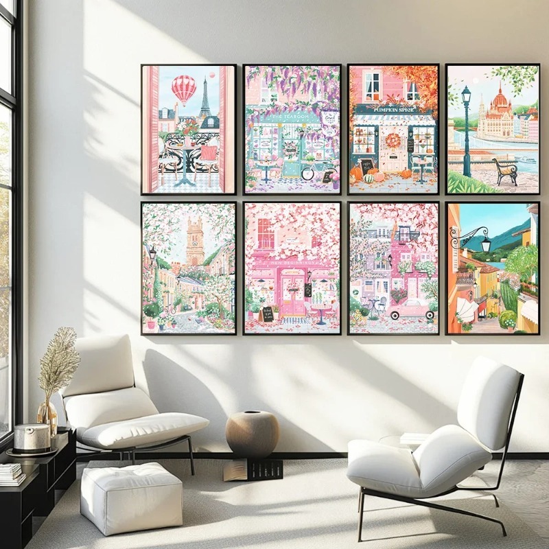 Coffee Tea Poster - Parijs Londen Hongarije Reisposter en print