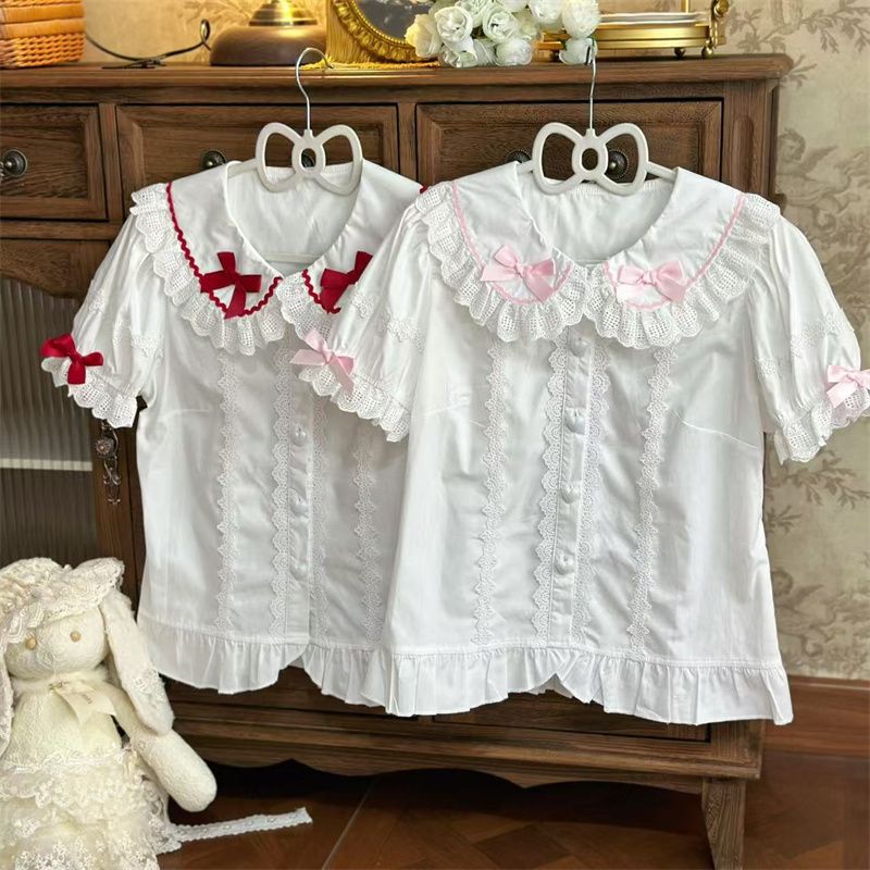 Coffee Tea Weight Loss - Japanse Sweet Lolita Blouse Dames Witte
