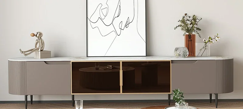 Coffee Tea Unit - Moderne eenvoudige salontafel Woonkamer Thuis Stenen
