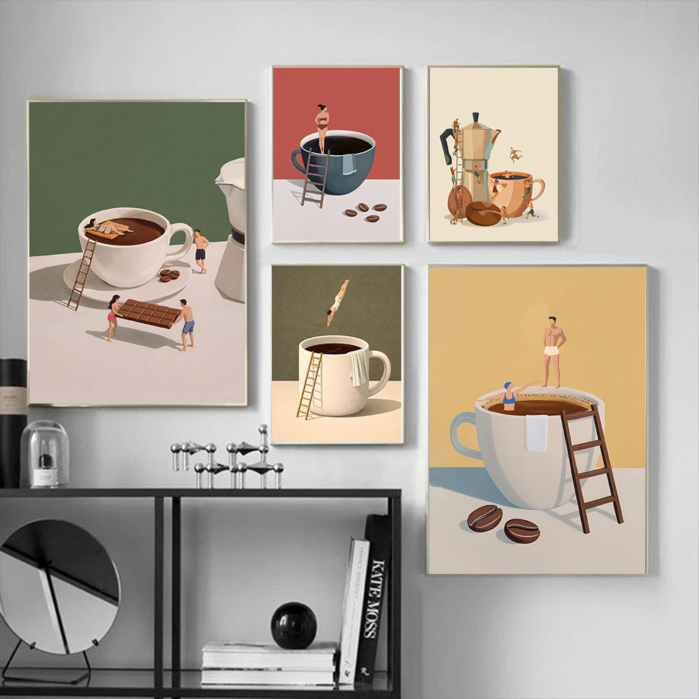 Coffee Tea Poster - 1 stuk frameloze Coffee Adventure Espresso