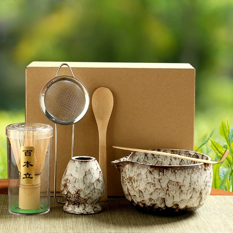 Matcha Whisk Set - 6-delige Japanse Matcha Thee Set, veilige