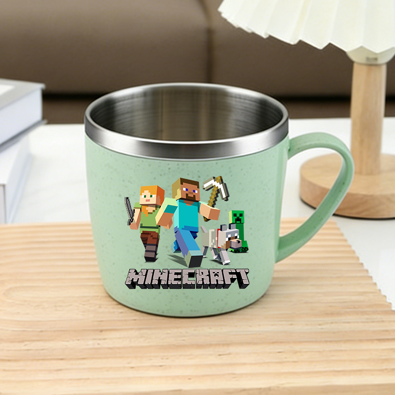 Coffee Tea Shop - Minecrafted roestvrijstalen waterbekers spel koffie melk