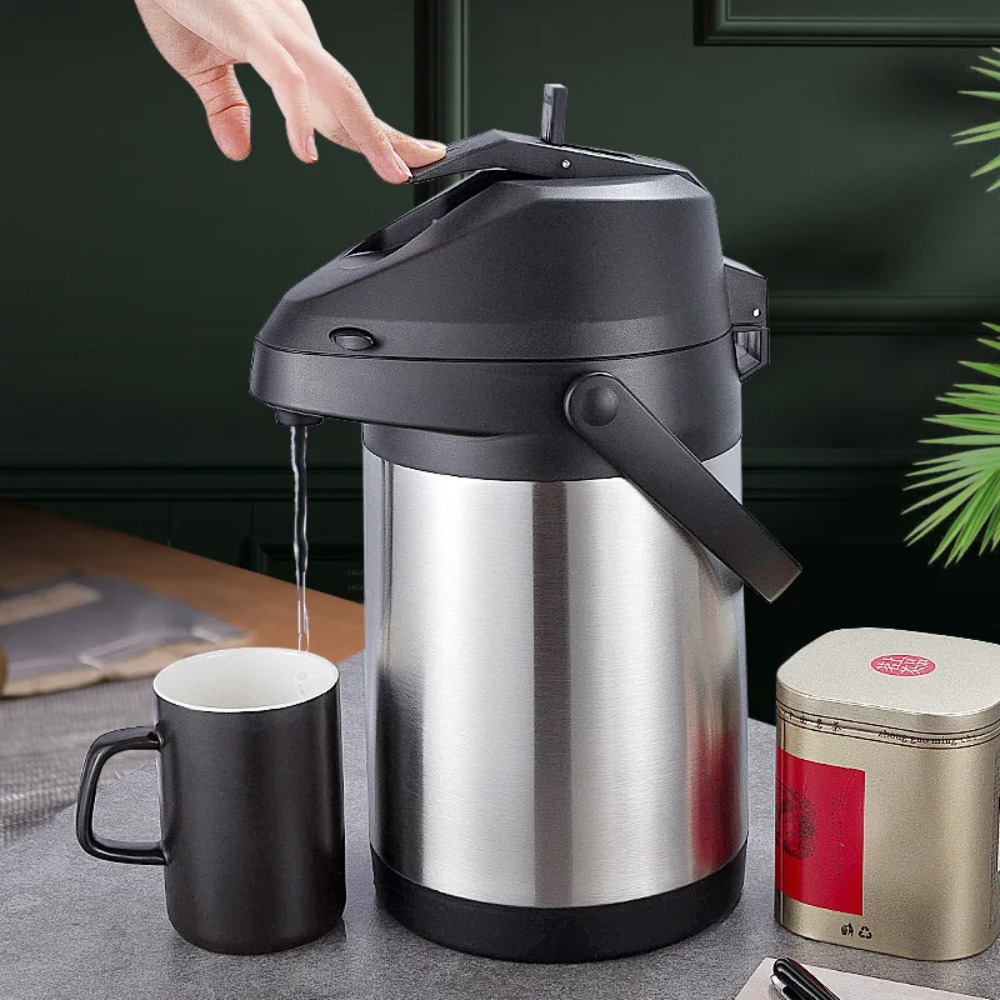 Coffee Tea Urn - Roestvrijstalen luchtpotdispenser, 3L warme en koude