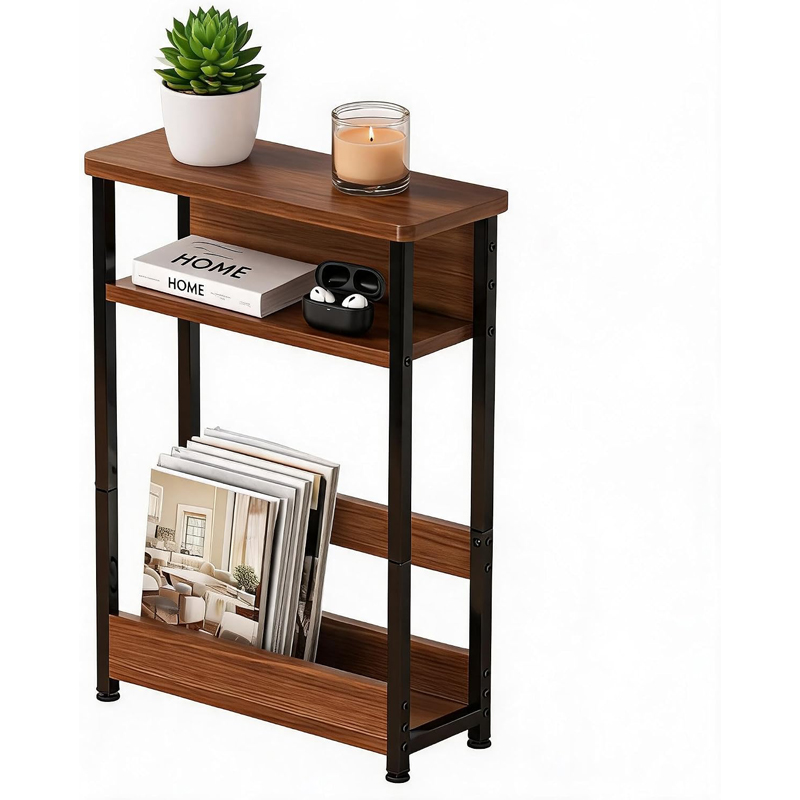 Coffee Tea Weight Loss - 3-laags smalle bijzettafel, metalen frame, waterdichte