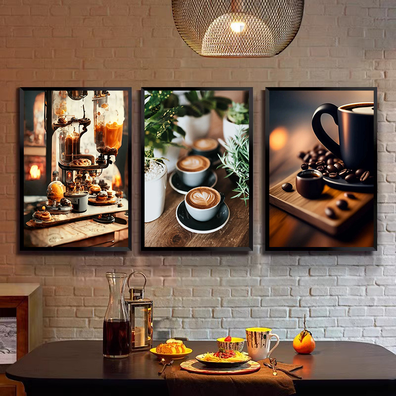 Coffee Tea Poster - Vintage Koffieboon Hand Koffie Espresso Latte