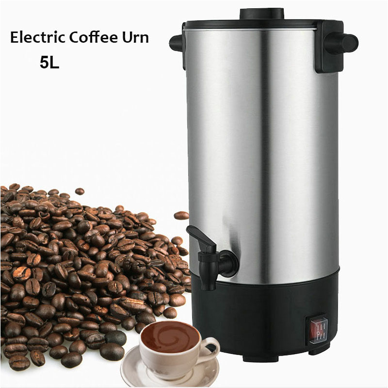 Coffee Tea Urn - 5L RVS Snelle Koffiezetapparaat 110V/220V Elektrische