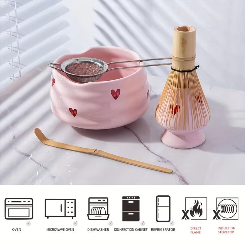【2/4/5-delige schattige hartvo - Matcha Whisk Set recensie en prijs