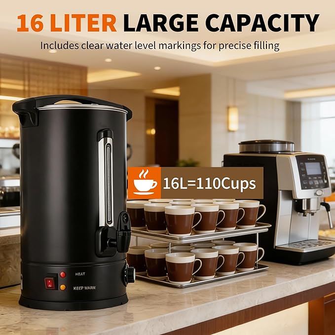 14/16 L Koffiekan, Commerciële - Coffee Tea Urn recensie en prijs