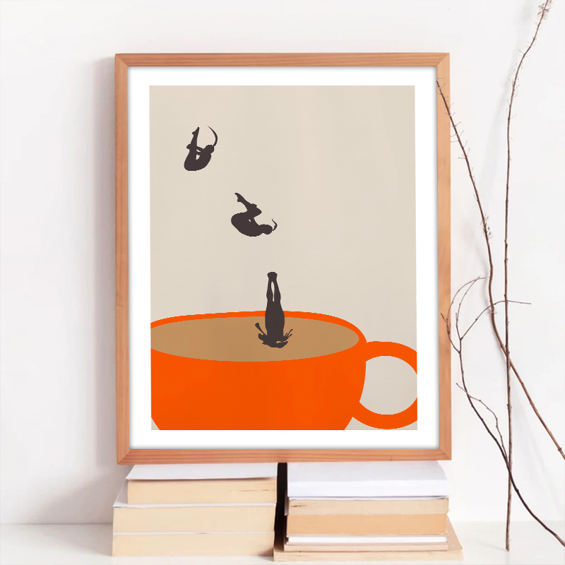 Grappig Meisje Koffie Thee Cup - Coffee Tea Poster recensie en prijs