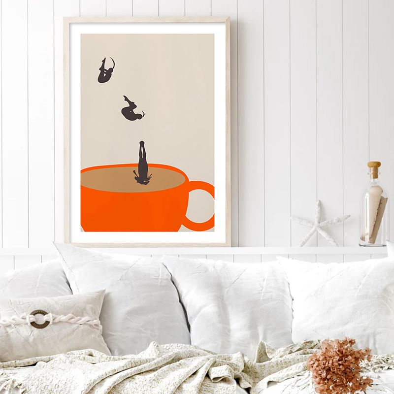Grappig Meisje Koffie Thee Cup - Coffee Tea Poster recensie en prijs