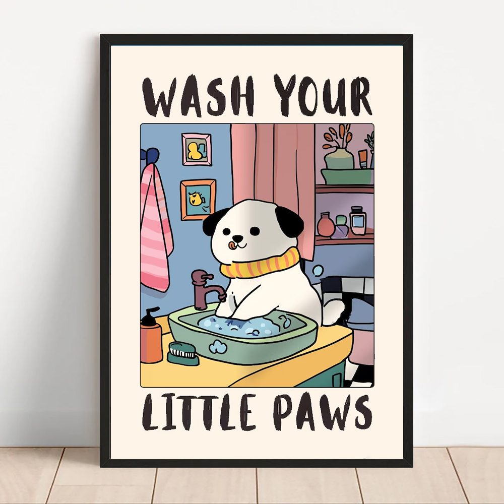 Schattige dieren canvas gedruk - Coffee Tea Poster recensie en prijs