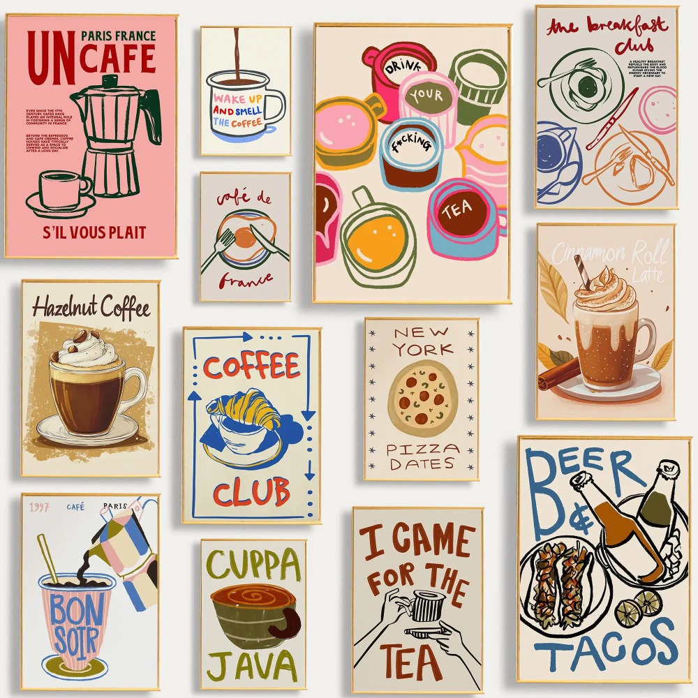 Coffee Shop Afternoon Tea Croi - Coffee Tea Poster recensie en prijs