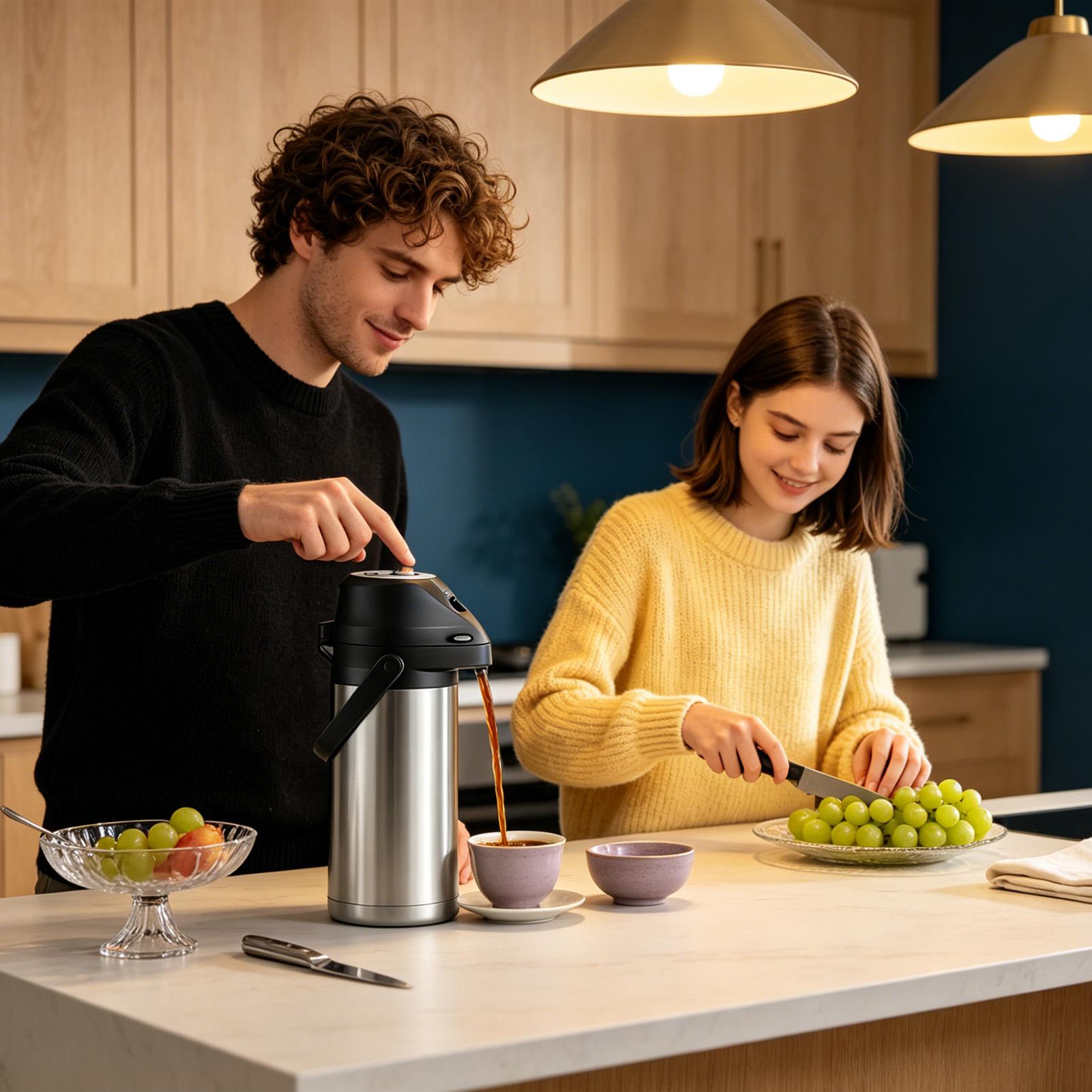 RVS thermoskan 1900ml, warme & - Coffee Tea Urn recensie en prijs