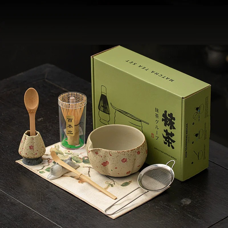 8PCS Japanse Vuursteen rode Ma - Matcha Whisk Set recensie en prijs