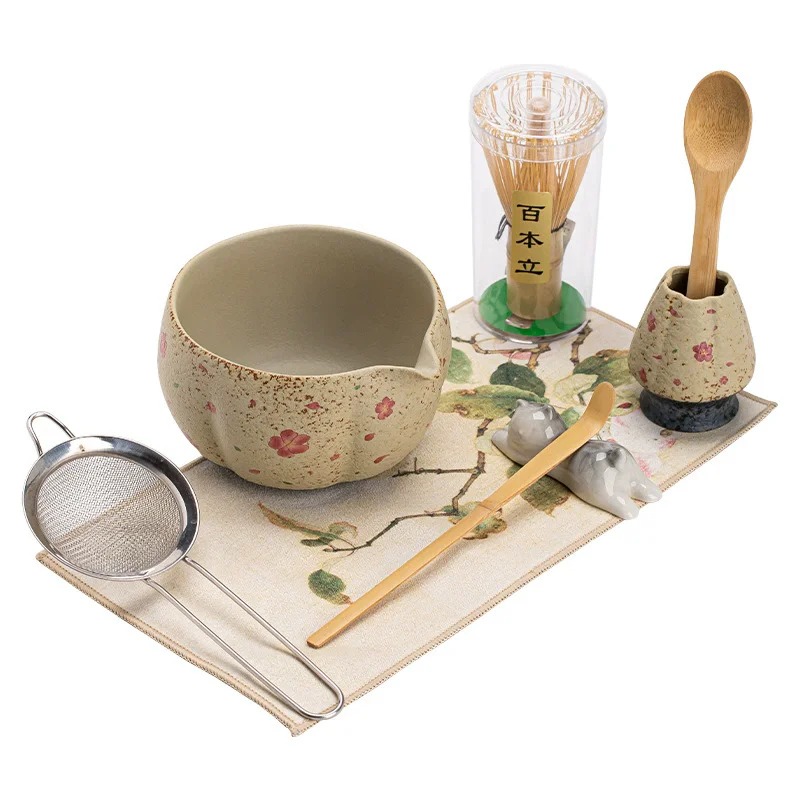 8PCS Japanse Vuursteen rode Ma - Matcha Whisk Set recensie en prijs