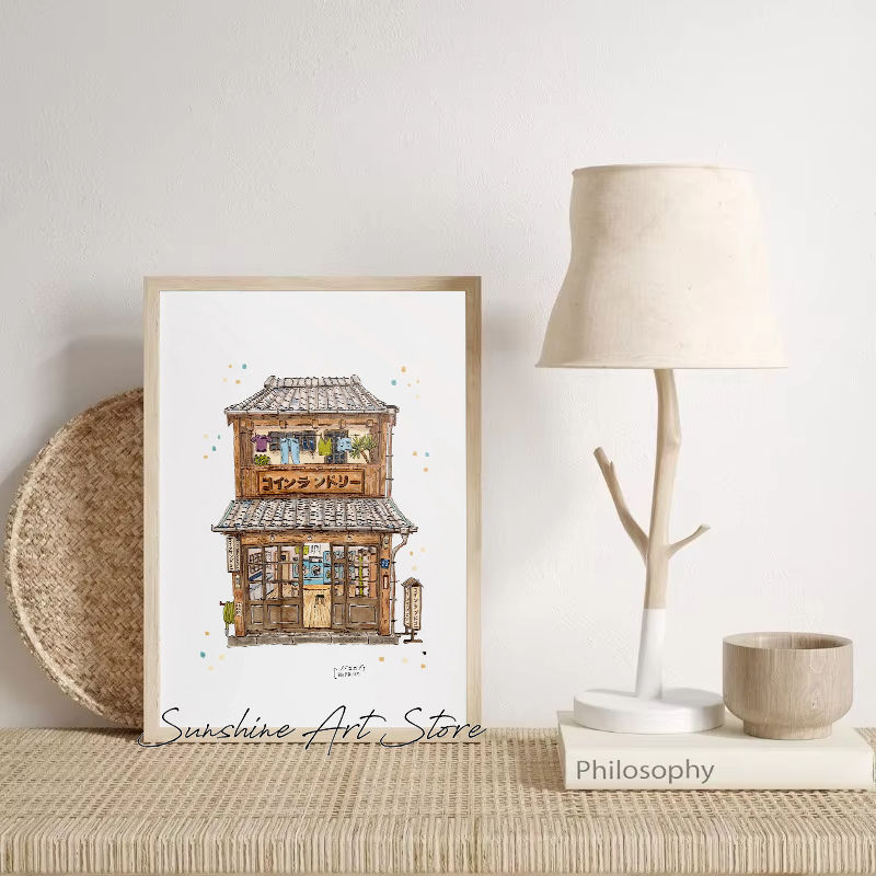 Traditionele Japanse gebouwcon - Coffee Tea Poster recensie en prijs