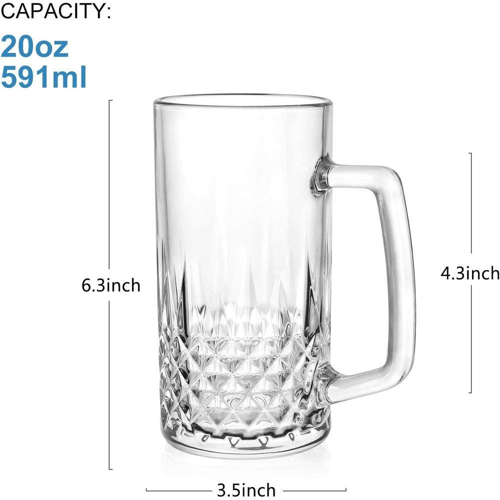 Set van 4 zware glazen mokken  - Coffee Tea Or recensie en prijs