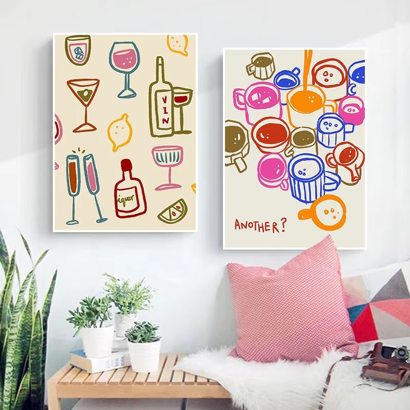 Abstracte Koffie Afternoontea  - Coffee Tea Poster recensie en prijs