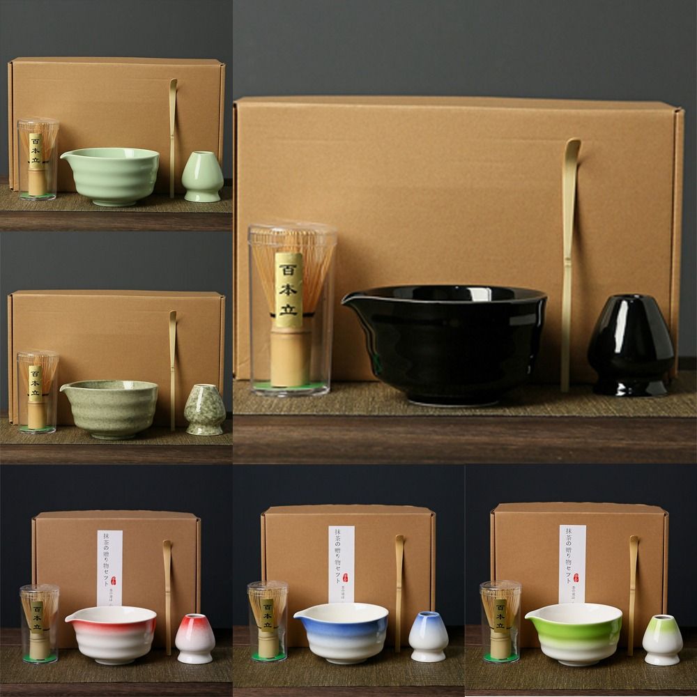 4 STKS Nieuwe Bamboe Keramisch - Matcha Whisk Set recensie en prijs